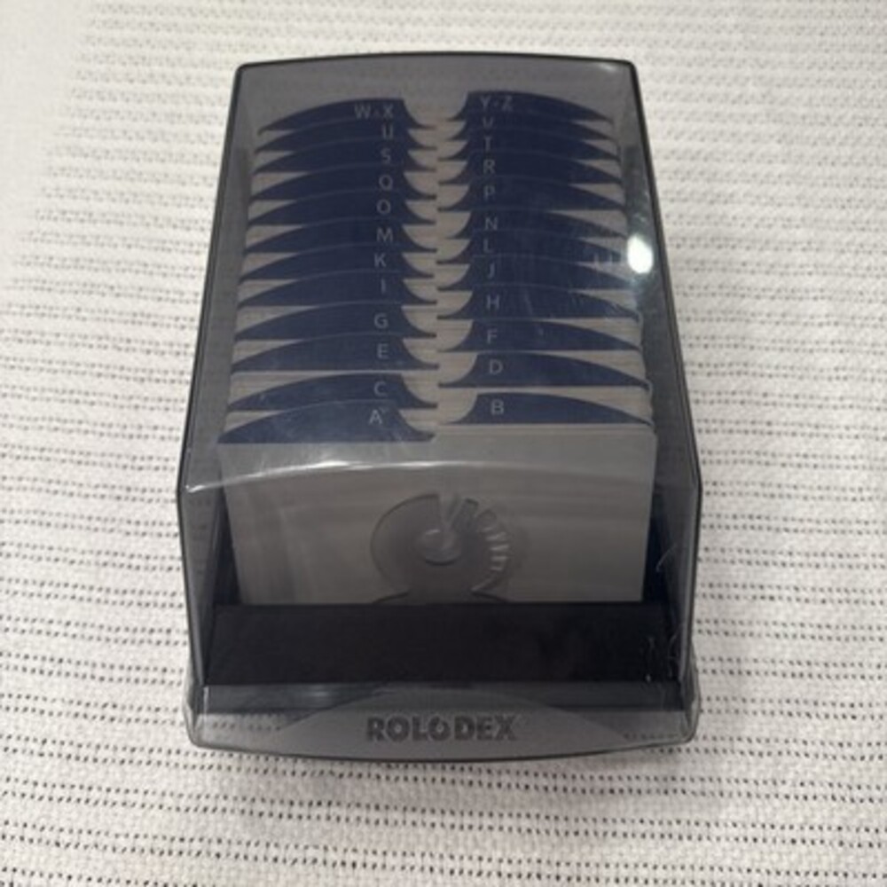 Vintage Rolodex VIP35C Covered Card File Box A–Z Index Tabs Mid Century Office